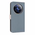 For Realme 12 Pro 5G / P1 Pro Metal Bow Leather Phone Case with Hand Strap(Light Blue) - 3