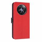 For Realme 13 5G / 12 5G / C65 5G Metal Bow Leather Phone Case with Hand Strap(Red) - 3