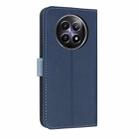 For Realme 13 5G / 12 5G / C65 5G Metal Bow Leather Phone Case with Hand Strap(Dark Blue) - 3