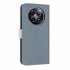 For Realme 13 5G / 12 5G / C65 5G Metal Bow Leather Phone Case with Hand Strap(Light Blue) - 3