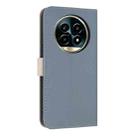 For Realme 13 Pro 5G / 13 Pro+ 5G Metal Bow Leather Phone Case with Hand Strap(Light Blue) - 3