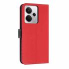 For Realme 14 5G / P3 5G Metal Bow Leather Phone Case with Hand Strap(Red) - 3