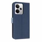 For Realme 14 5G / P3 5G Metal Bow Leather Phone Case with Hand Strap(Dark Blue) - 3