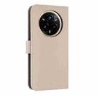 For Realme 14 Pro 5G India Metal Bow Leather Phone Case with Hand Strap(Apricot) - 3