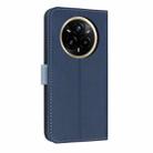 For Realme 14 Pro+ 5G Metal Bow Leather Phone Case with Hand Strap(Dark Blue) - 3