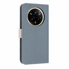 For Realme 14 Pro+ 5G Metal Bow Leather Phone Case with Hand Strap(Light Blue) - 3