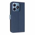 For Realme C63 4G Global / C61 Metal Bow Leather Phone Case with Hand Strap(Dark Blue) - 3