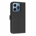 For Realme C63 4G Global / C61 Metal Bow Leather Phone Case with Hand Strap(Black) - 3