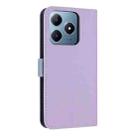 For Realme C63 4G Global / C61 Metal Bow Leather Phone Case with Hand Strap(Purple) - 3