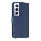 For Realme C65 4G Global Metal Bow Leather Phone Case with Hand Strap(Dark Blue) - 3
