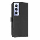 For Realme C65 4G Global Metal Bow Leather Phone Case with Hand Strap(Black) - 3