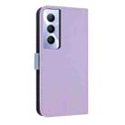 For Realme C65 4G Global Metal Bow Leather Phone Case with Hand Strap(Purple) - 3