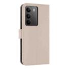 For Realme C75 4G Global / P3x Metal Bow Leather Phone Case with Hand Strap(Apricot) - 3