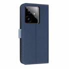For Realme GT7 5G Metal Bow Leather Phone Case with Hand Strap(Dark Blue) - 3