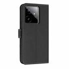 For Realme GT7 5G Metal Bow Leather Phone Case with Hand Strap(Black) - 3