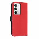 For Realme C71 4G Metal Bow Leather Phone Case with Hand Strap(Red) - 3
