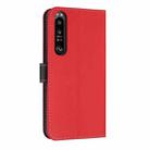 For Sony Xperia 1 IV Metal Bow Leather Phone Case with Hand Strap(Red) - 3
