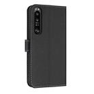 For Sony Xperia 1 IV Metal Bow Leather Phone Case with Hand Strap(Black) - 3
