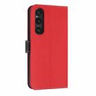 For Sony Xperia 1 V Metal Bow Leather Phone Case with Hand Strap(Red) - 3