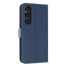 For Sony Xperia 1 V Metal Bow Leather Phone Case with Hand Strap(Dark Blue) - 3