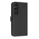 For Sony Xperia 1 VI Metal Bow Leather Phone Case with Hand Strap(Black) - 3
