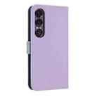 For Sony Xperia 1 VII Metal Bow Leather Phone Case with Hand Strap(Purple) - 3
