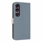 For Sony Xperia 1 VII Metal Bow Leather Phone Case with Hand Strap(Light Blue) - 3