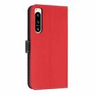 For Sony Xperia 5 IV Metal Bow Leather Phone Case with Hand Strap(Red) - 3