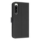For Sony Xperia 5 IV Metal Bow Leather Phone Case with Hand Strap(Black) - 3