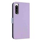 For Sony Xperia 5 IV Metal Bow Leather Phone Case with Hand Strap(Purple) - 3