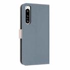 For Sony Xperia 5 IV Metal Bow Leather Phone Case with Hand Strap(Light Blue) - 3