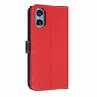 For Sony Xperia 5 V Metal Bow Leather Phone Case with Hand Strap(Red) - 3
