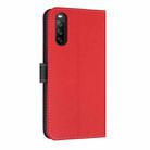 For Sony Xperia 10 V Metal Bow Leather Phone Case with Hand Strap(Red) - 3