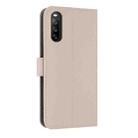 For Sony Xperia 10 V Metal Bow Leather Phone Case with Hand Strap(Apricot) - 3