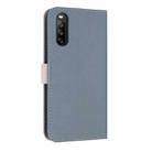 For Sony Xperia 10 V Metal Bow Leather Phone Case with Hand Strap(Light Blue) - 3