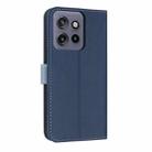 For Motorola Edge 50 Neo 5G Metal Bow Leather Phone Case with Hand Strap(Dark Blue) - 3