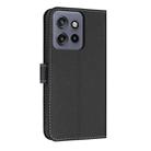 For Motorola Edge 50 Neo 5G Metal Bow Leather Phone Case with Hand Strap(Black) - 3