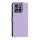 For Motorola Edge 50 Neo 5G Metal Bow Leather Phone Case with Hand Strap(Purple) - 3