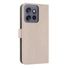 For Motorola Edge 50 Neo 5G Metal Bow Leather Phone Case with Hand Strap(Apricot) - 3