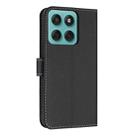 For Motorola Edge 60 / 60 Fusion Metal Bow Leather Phone Case with Hand Strap(Black) - 3
