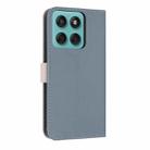 For Motorola Edge 60 / 60 Fusion Metal Bow Leather Phone Case with Hand Strap(Light Blue) - 3