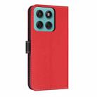 For Motorola Edge 60 Pro Metal Bow Leather Phone Case with Hand Strap(Red) - 3