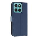 For Motorola Edge 60 Pro Metal Bow Leather Phone Case with Hand Strap(Dark Blue) - 3