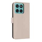 For Motorola Edge 60 Pro Metal Bow Leather Phone Case with Hand Strap(Apricot) - 3