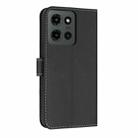 For Motorola Moto G 5G 2025 Metal Bow Leather Phone Case with Hand Strap(Black) - 3