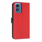 For Motorola Moto G Play 2024 Metal Bow Leather Phone Case with Hand Strap(Red) - 3