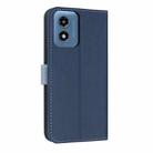 For Motorola Moto G Play 2024 Metal Bow Leather Phone Case with Hand Strap(Dark Blue) - 3