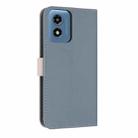 For Motorola Moto G Play 2024 Metal Bow Leather Phone Case with Hand Strap(Light Blue) - 3