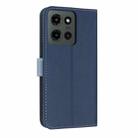For Motorola Moto G Power 2025 Metal Bow Leather Phone Case with Hand Strap(Dark Blue) - 3