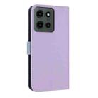 For Motorola Moto G Power 2025 Metal Bow Leather Phone Case with Hand Strap(Purple) - 3